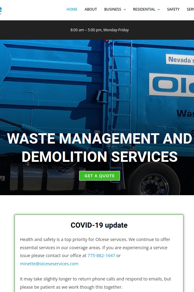 Olcese Services Web Copy